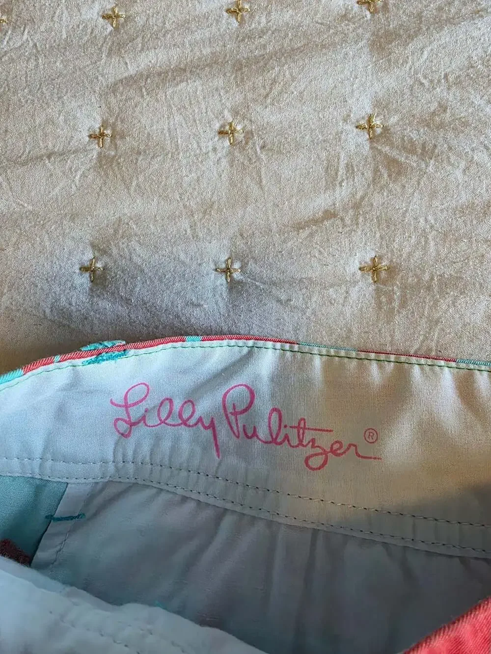 Lilly Pulitzer The Callahan Short Red and Teal Coral Print Size 6